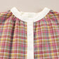 Pink Colorblock Plaid Patchwork Henley Blouse