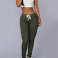 Pocket Design Drawstring Casual Pants