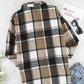 Plaid Print Buttoned Shirt Jacket