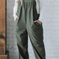 Jungle Green Plus Size Corduroy Pocketed Wide Leg Overall