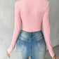 V Neck Long Sleeve Casual Top