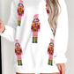 White Christmas Nutcracker Graphic Corded Baggy Sweatshirt