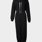 Hooded Kangaroo Pocket Design Stretchy Waist Cuffed Jumpsuit