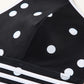 Black Polka Dot/Colorblock Trim V Neck Plus Size Swim Dress