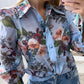 Floral Print Gigot Sleeve Top