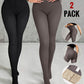 2 Piece 80g(no Fleece) High Waisted Tummy Control Elasticity Leggings Tight Pants