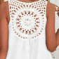 Crochet Lace Asymmetrical Hem Tank Top