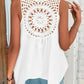 Crochet Lace Asymmetrical Hem Tank Top