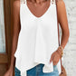 Crochet Lace Asymmetrical Hem Tank Top