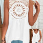 Crochet Lace Asymmetrical Hem Tank Top