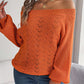 Off Shoulder Lantern Sleeve Knit Sweater