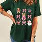 Green Merry Christmas Element Graphic Tee