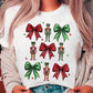 White Bowknot Nutcracker Printed Crewneck Christmas T Shirt