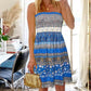 Floral Print Bandeau Sleeveless Ruched Boho Dress Casual Summer Backless A Line Dress