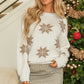 White Snowflake Christmas Tunic Sweater