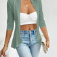 Shawl Collar Hollow out Three Quarter Jacket Cardigan Spring Summer Coat