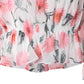 Off Shoulder Floral Print Lantern Sleeve Top