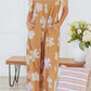 Khaki Floral Print Sleeveless Button up Wide Leg Loose Jumpsuit