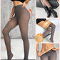 2 Pack High Waist Fleece Lined Tights Fake Translucent Thermal Pantyhose Leggings