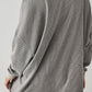 Gray Thermal Pullover Loose Sweatshirt