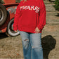 Fiery Red Merry Graphic Christmas Plus Size Sweater