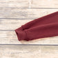 Burgundy Plain Drop Shoulder Crewneck Pullover Sweatshirt