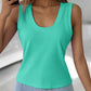 U Neck Racer Back Ribbed Tank Top