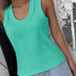 U Neck Racer Back Ribbed Tank Top