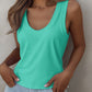 U Neck Racer Back Ribbed Tank Top