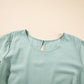 Grass Green Ruffle Trim Short Sleeve Plus Size Flared Mini Dress