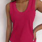 U Neck Racer Back Ribbed Tank Top