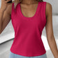 U Neck Racer Back Ribbed Tank Top