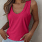 U Neck Racer Back Ribbed Tank Top