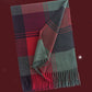 Racing Red Classic Christmas Plaid Fringed Scarf