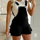 Pocket Design Casual Suspender Romper