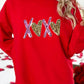 Red Heart XOXO Graphic Crewneck Valentines Pullover Sweatshirt