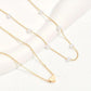 Gold Plated Heart and Pearl Detail 2pcs Layered Necklace