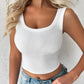 Scoop Neck Sleeveless Ribbed Tank Top Cami Tee Shirts