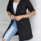 Roll Tab Sleeve Drawstring Trench Coat