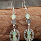 Silvery Boho Style Beaded Dangle Earrings