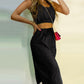 Crop Tank Top & Split Hem Skirt Set