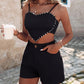 Rhinestone Crop Top & Shorts Set