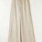 Apricot Loop Drawstring Casual Wide Leg Pants