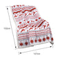 White Christmas Reindeer Snowflake Printed Sherpa Blanket