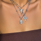 Silvery Western Steer Cactus Pendant Adjustable Multi Layer Necklace