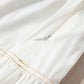 White Contrast Stitching Trim Knotted High Waist A-Line Mini Skirt