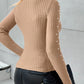 Twisted Hollow Out Beaded Knit Sweater