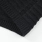 Black Horizontal Rib Knitted Open Front Hooded Cardigan