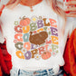 White Thanksgiving GOBBLE Turkey Graphic Tee