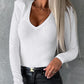 V Neck Long Sleeve Casual Top